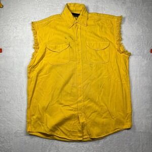 Biker Wear Laconia Bike Week Shirt Mens 2XL Yellow What Happens Here‎ Stays Here